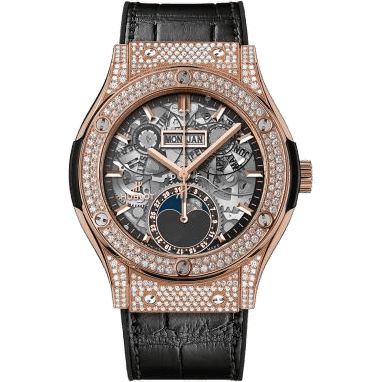 Classic Fusion Aerofusion Moonphase King Gold - Pavé / Alligator