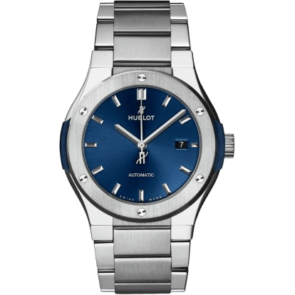 Classic Fusion 42 Titanium / Blue / Bracelet