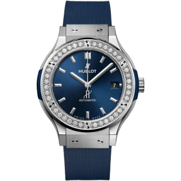 Classic Fusion 38 Titanium - Diamond / Blue / Rubber