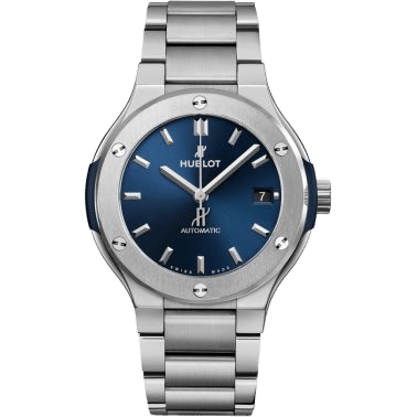 Classic Fusion 38 Titanium / Blue / Bracelet