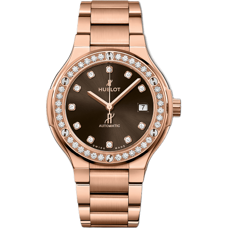 Classic Fusion 38 King Gold - Diamond / Brown / Bracelet