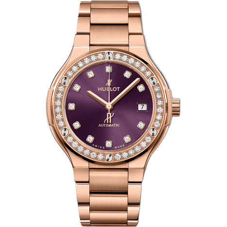 Classic Fusion 38 King Gold - Diamond / Purple / Bracelet