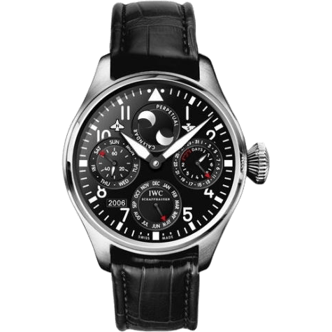Big Pilot Perpetual Calendar Stainless Steel / Black / Association Monegasque Contre Myopathie