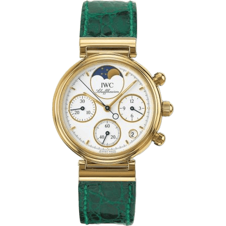 Kleine Da Vinci Yellow Gold / White / Green Croco