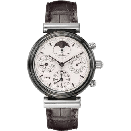 Da Vinci Perpetual Black Ceramic / White Gold / White / English