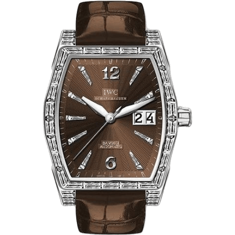Da Vinci Automatic Midsize White Gold / Baguette / Chocolate
