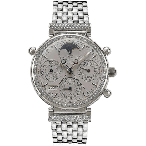 Da Vinci Perpetual Rattrapante Platinum / Diamond / Silver / English / Bracelet