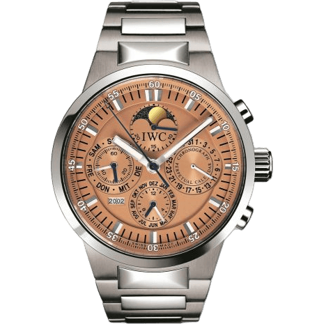 GST Perpetual Calendar Stainless Steel / Salmon / French
