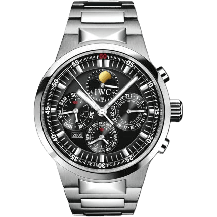 GST Perpetual Calendar Stainless Steel / Black / German