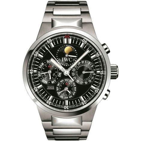 GST Perpetual Calendar Stainless Steel / Black / Italian