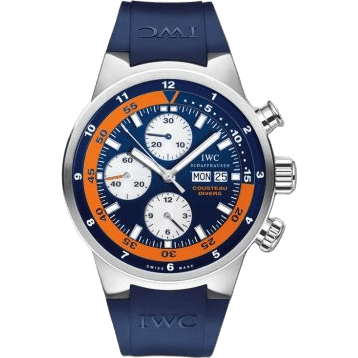 Aquatimer Chronograph Stainless Steel / Blue / Rubber / Cousteau Divers 2007