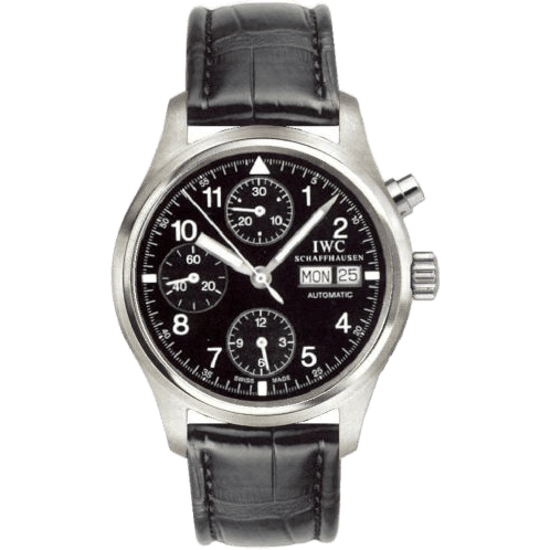 Pilot's Watch Chronograph Stainless Steel / Black / Italian / Strap