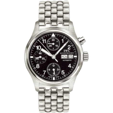 Pilot's Watch Chronograph Stainless Steel / Black / French / Bracelet