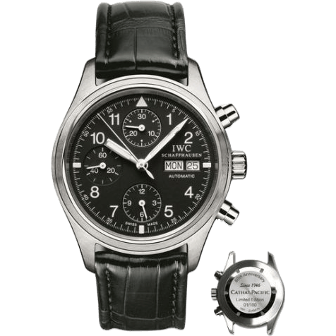 Pilot's Watch Chronograph Stainless Steel / Black / Cathay Pacific
