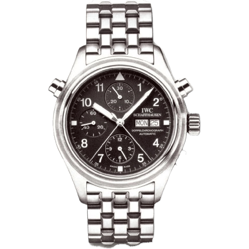 Pilot's Watch Doppelchronograph Stainless Steel / Black / French / Bracelet