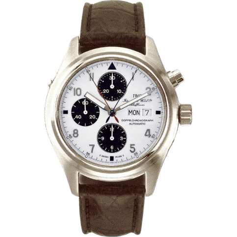 Pilot's Watch Doppelchronograph Stainless Steel / White / Japan / Strap