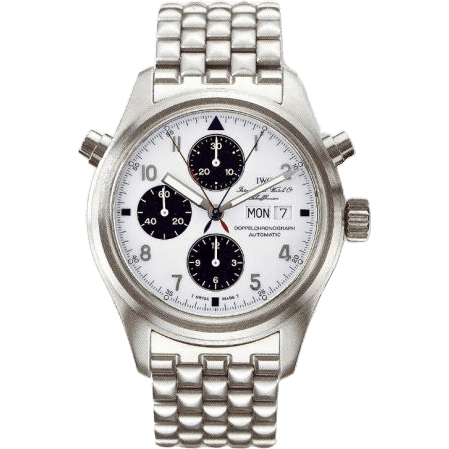 Pilot's Watch Doppelchronograph Stainless Steel / White / Japan / Bracelet
