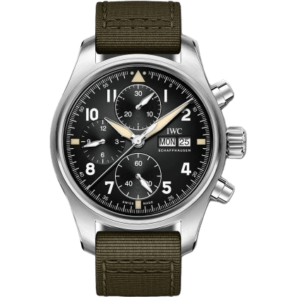 Pilot's Watch Chronograph Spitfire Stainless Steel / Black / Textile