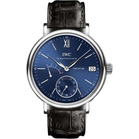 Portofino Hand-Wound Eight Days Stainless Steel / Blue