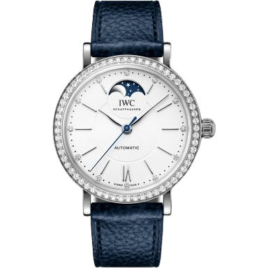 Portofino Automatic Moon Phase 37 Stainless Steel - Diamond / Silver