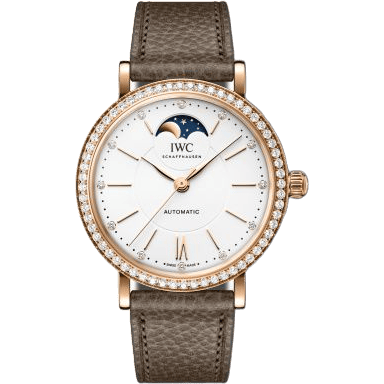 Portofino Automatic Moon Phase 37 Red Gold - Diamond / Silver