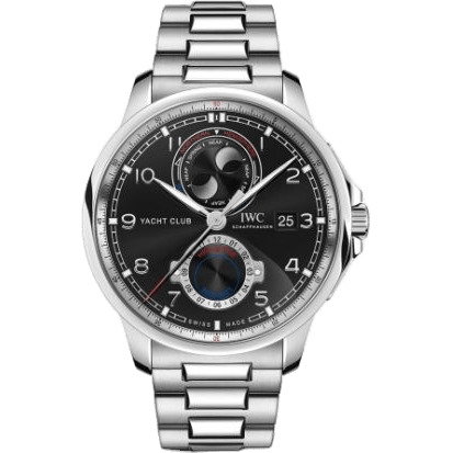 Portugieser Yacht Club Moon & Tide Stainless Steel / Black / Bracelet