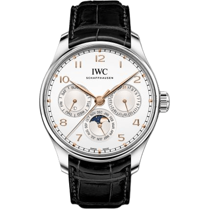 Portugieser Perpetual Calendar 42 Stainless Steel / Silver / Alligator