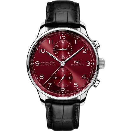 Portugieser Chronograph Stainless Steel / Burgundy