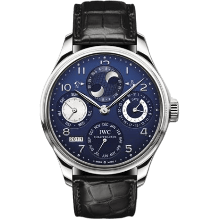 Portugieser Perpetual Calendar 5021 White Gold / Blue
