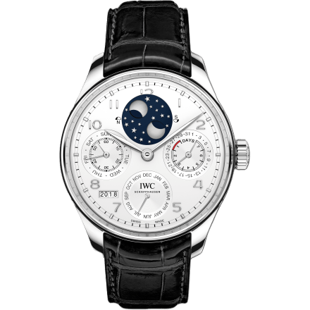 Portugieser Perpetual Calendar Double Moon Platinum / Silver