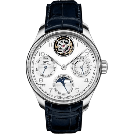 Portuguese Perpetual Calendar Tourbillon Platinum / Silver