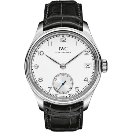Portuguese Hand-Wound Eight Days Stainless Steel / Silver