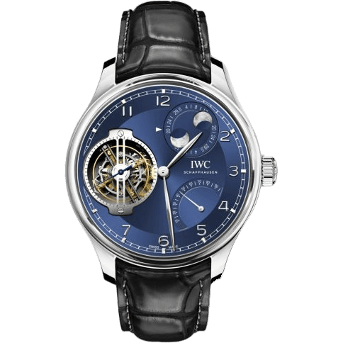 Portugieser Constant-Force Tourbillon Double Moon Platinum / Blue