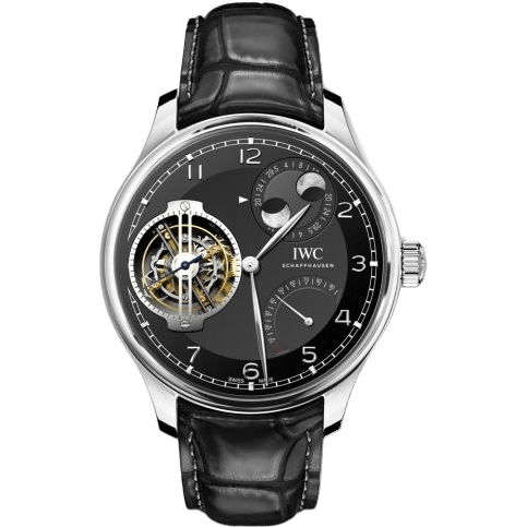 Portugieser Constant-Force Tourbillon Double Moon Platinum / Black
