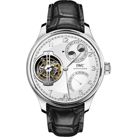 Portugieser Constant-Force Tourbillon Double Moon Platinum / Silver