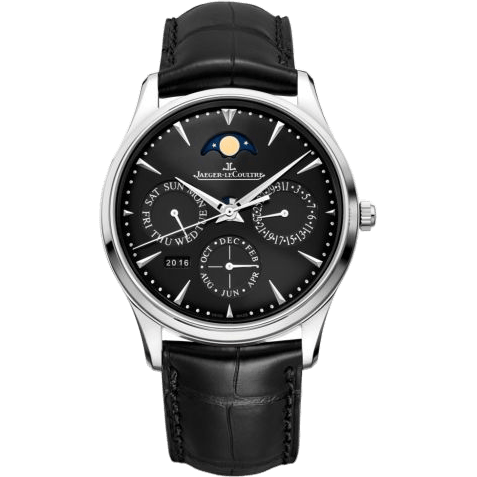 Master Ultra Thin Perpetual Stainless Steel / Black / Alligator