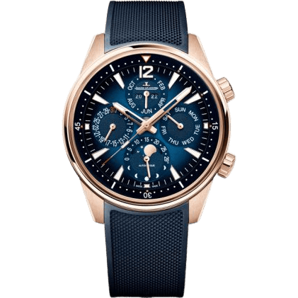 Polaris Perpetual Calendar Pink Gold / Blue / Two Straps