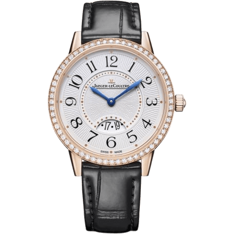 Rendez-Vous Date Medium Quartz Pink Gold - Diamond / Silver / Alligator
