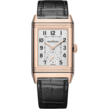 Reverso Classic Large Duoface Pink Gold / Silver / Alligator