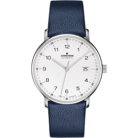 Form A Stainless Steel / White Arabic / Blue Calf