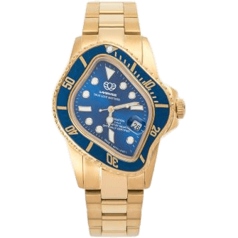 Crashed Submariner Yellow Gold - Blue / Blue