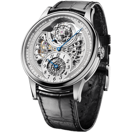 Tourbillon Régulateur Squelette Or Blanc