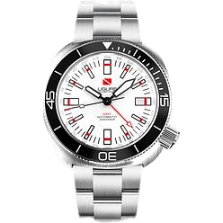 Tartaruga Scuba Diver GMT Stainless Steel / White / Bracelet