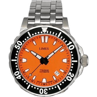 Tausend Automatic Orange - steel bracelet