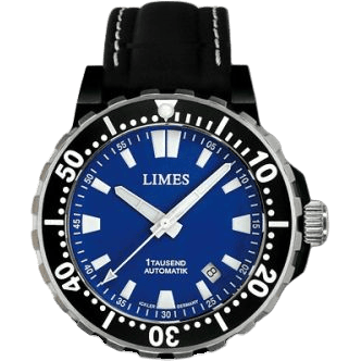 1Tausend Automatic PVD Blue - Leather strap