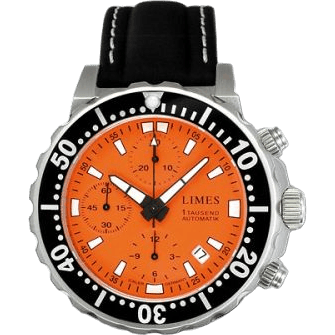 Endurance Chrono - Orange / leather strap