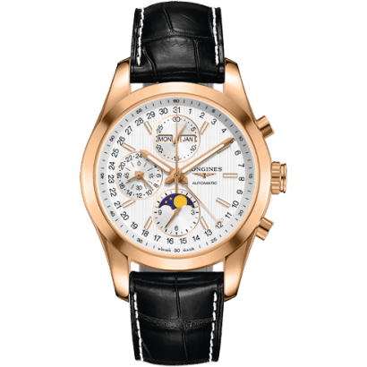 Conquest Classic Moonphase Red Gold Silver