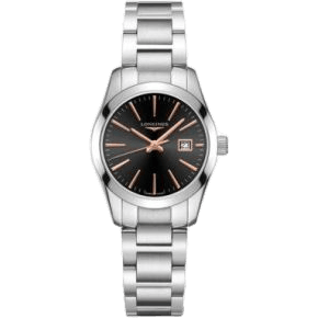 Conquest Classic Quartz 29.5 Stainless Steel / Black