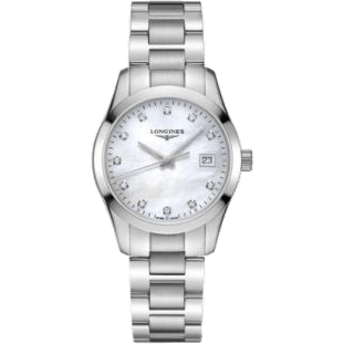Conquest Classic Quartz 34 Stainless Steel / MOP