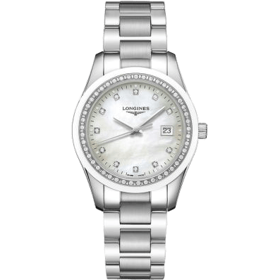Conquest Classic Quartz 34 Stainless Steel / Ceramic / Diamond / Black